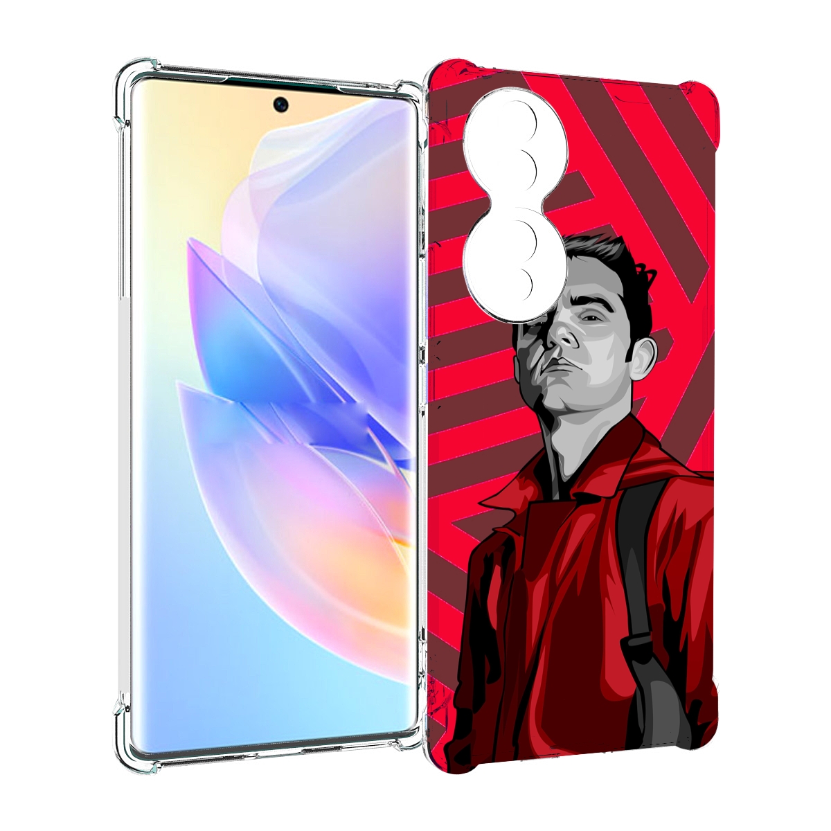 

Чехол MyPads Берлин-бумажный-дом для Honor 70, Прозрачный, Tocco