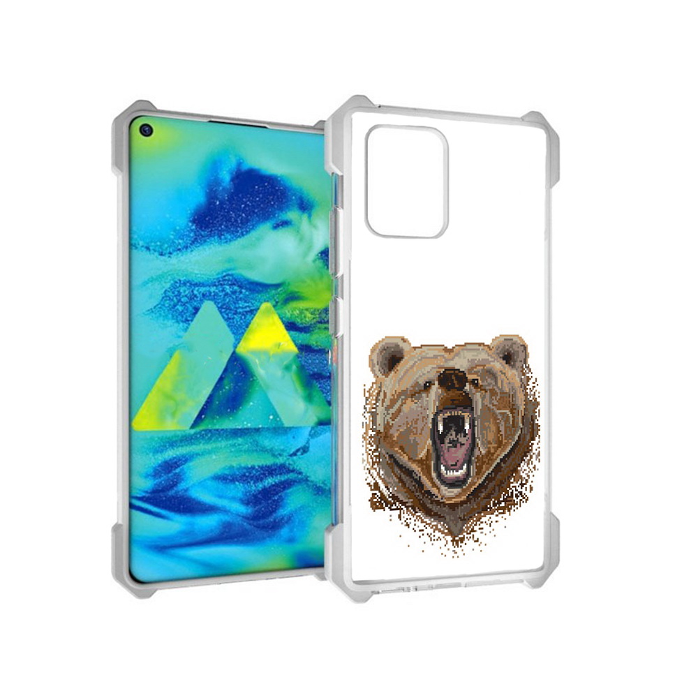 

Чехол MyPads Tocco для Samsung Galaxy S10 Lite пиксельный медведь (PT143840.502.539), Прозрачный, Tocco