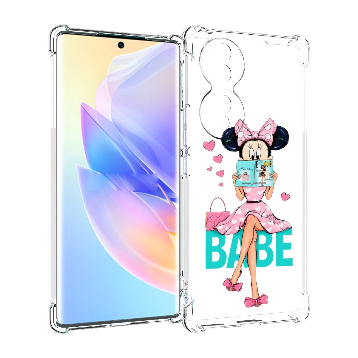 

Чехол MyPads Бейби-микки для Honor 70, Прозрачный, Tocco