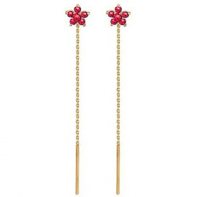 

Серьги из красного золота с корундом Эстет 01С216164-1, 01С216164-1
