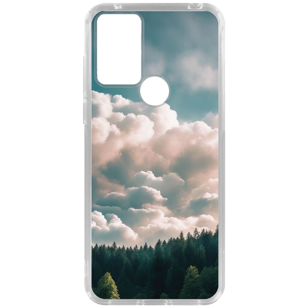 

Чехол-накладка Krutoff Clear Case Облачно для TCL 30 SE, Прозрачный