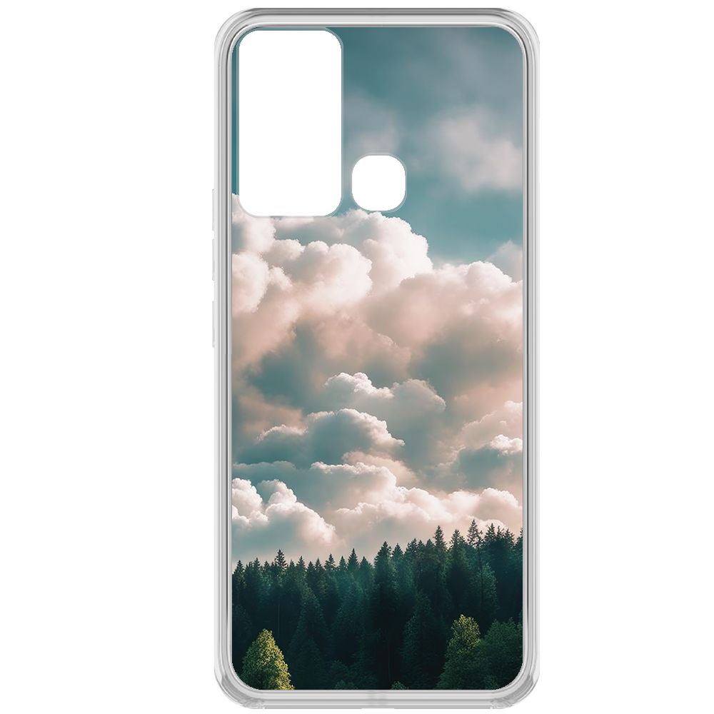 

Чехол-накладка Krutoff Clear Case Облачно для Infinix Hot 12i, Прозрачный