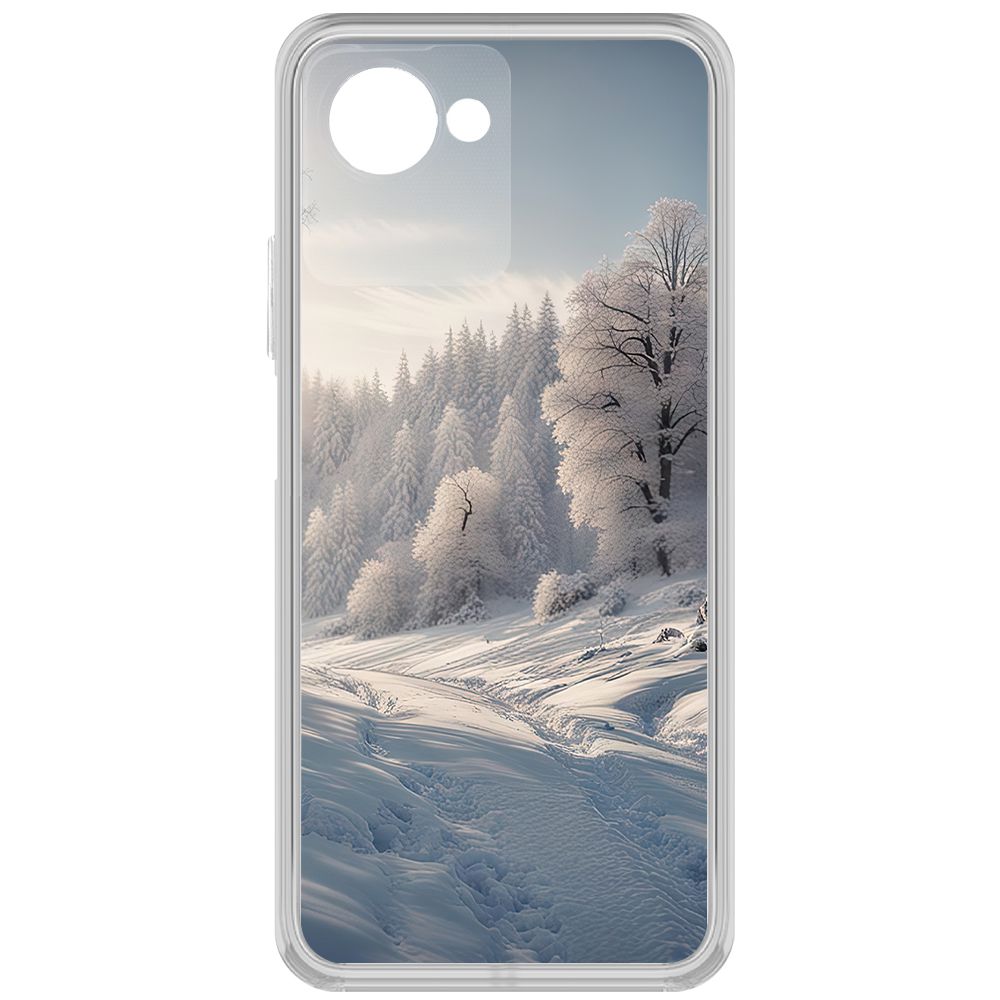 Чехол-накладка Krutoff Clear Case Снег для Realme Narzo 50i Prime