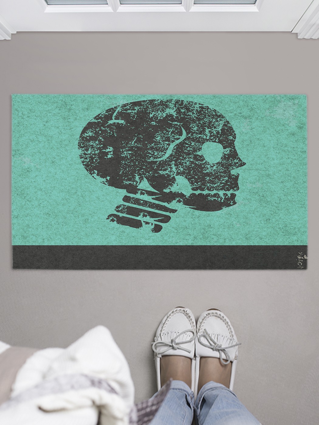 

door_27824 Придверный коврик в прихожую для обуви, на резиновой основе, 75x45 см