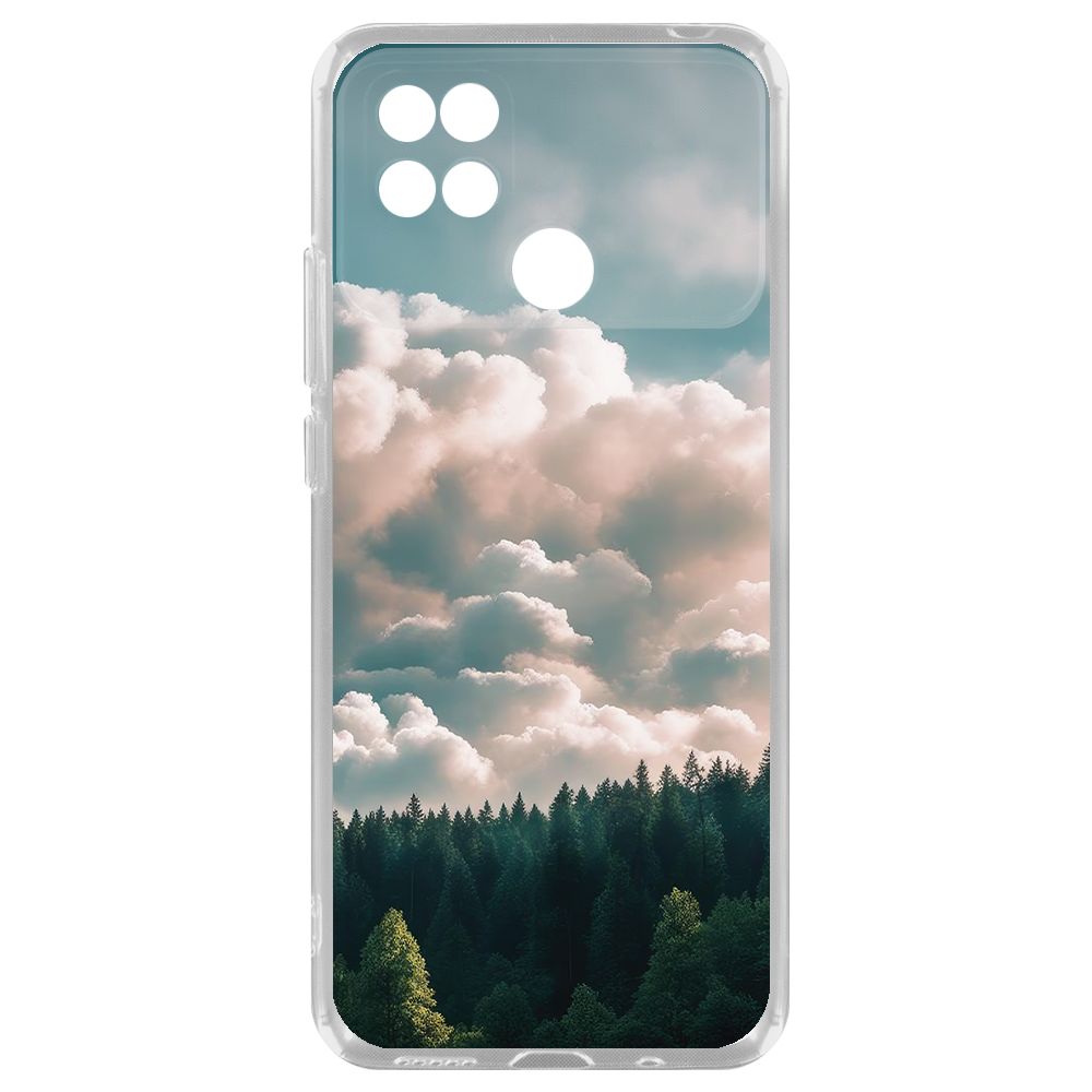 

Чехол-накладка Krutoff Clear Case Облачно для Poco C40, Прозрачный