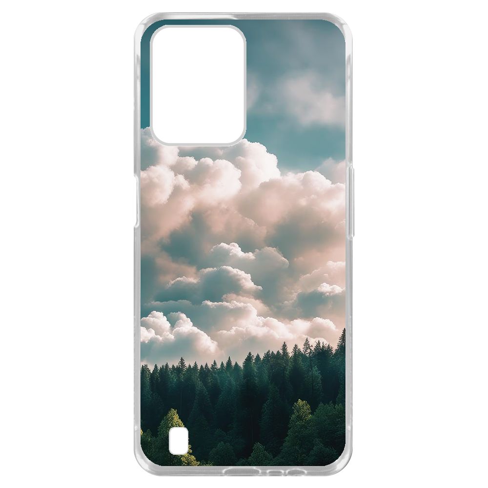

Чехол-накладка Krutoff Clear Case Облачно для Realme C31, Прозрачный