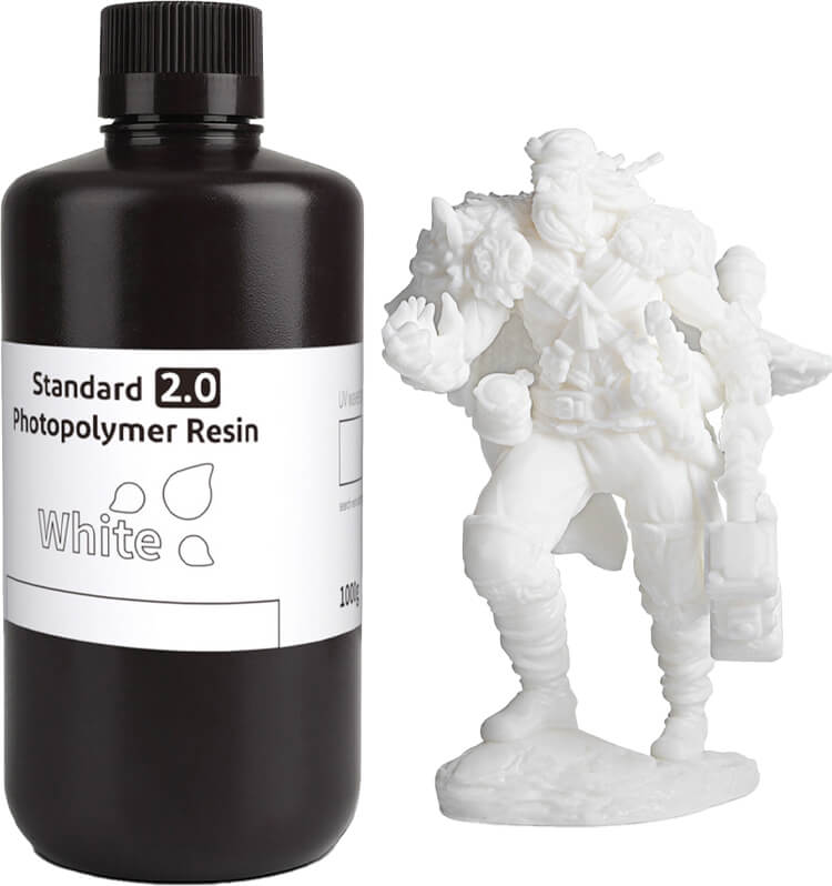 Фотополимер Elegoo Standard Resin V2.0 (Белый, 1 л)