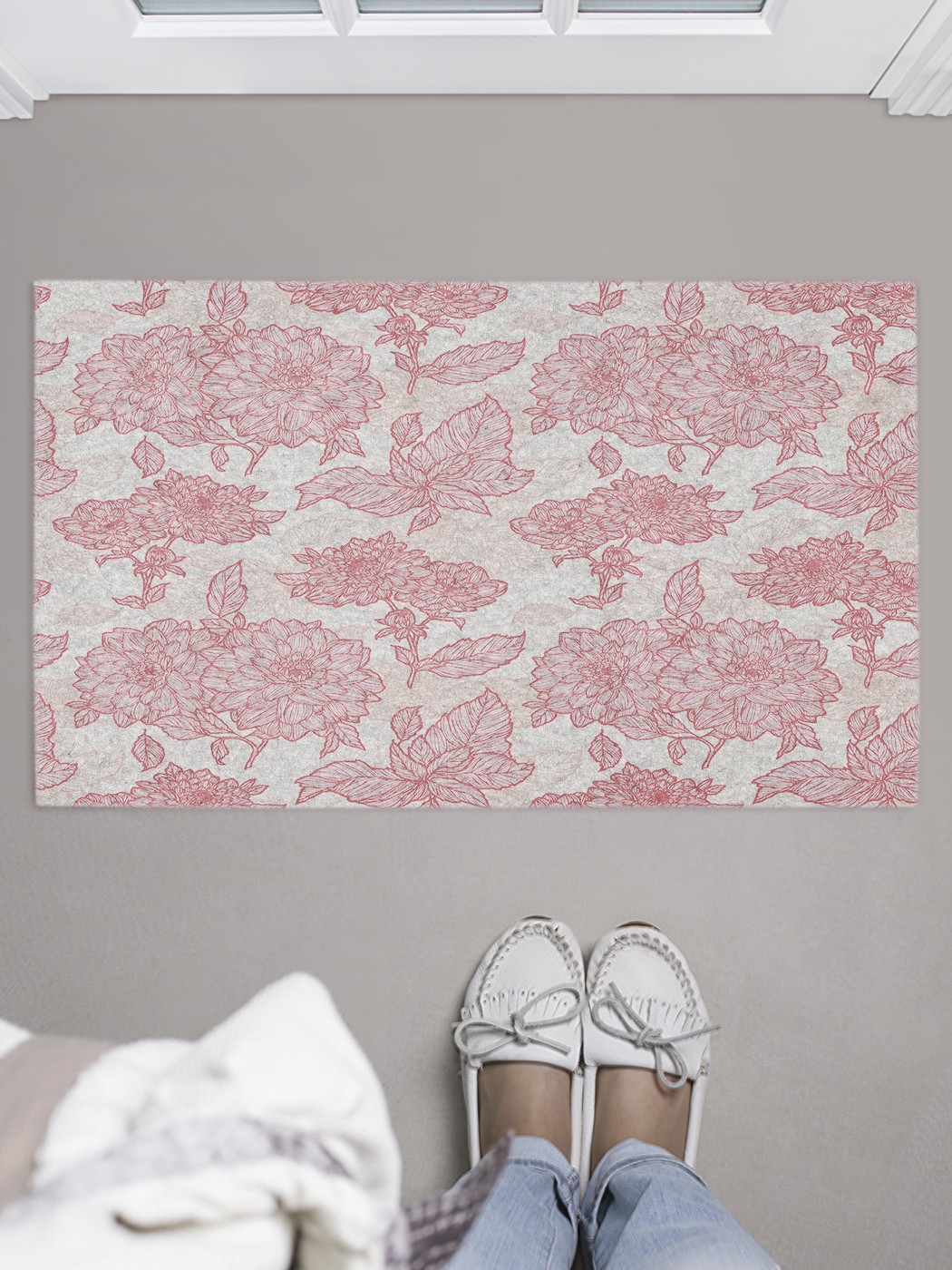 

door_27790 Придверный коврик в прихожую для обуви, на резиновой основе, 75x45 см