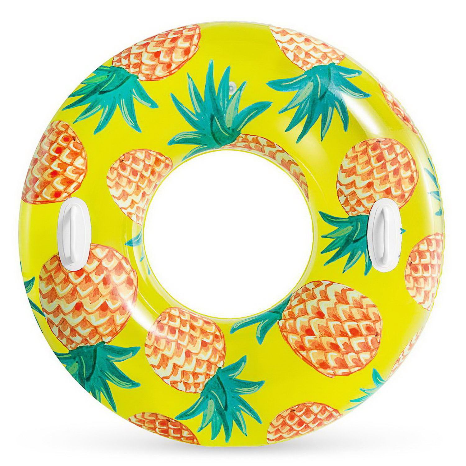 

Круг надувной INTEX Tropical Fruit Tubes Ананас с ручками-держателями от 9 лет 107 см, Желтый, int56261NP ананас