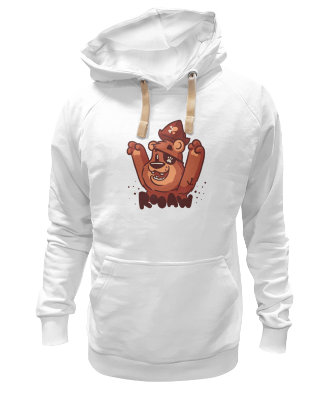 

Худи унисекс Printio Мишка пират белое 3XL, Белый, Мишка пират