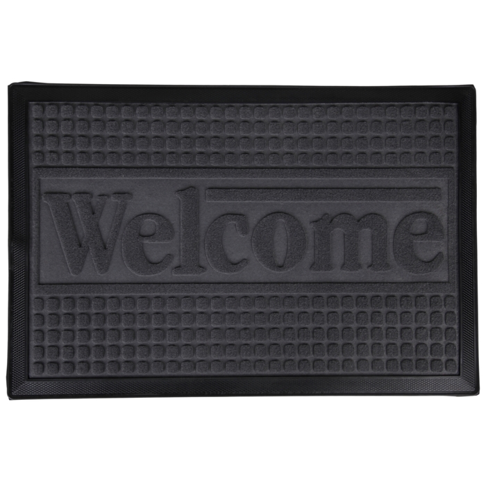 Коврик влаговпитывающий придверный Доляна «Welcome», 40x60 см, с окантовкой, цвет МИКС