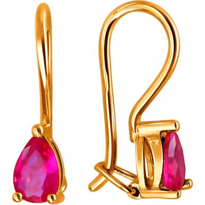 

Серьги из красного золота с корундом Эстет 01С214804-4, 01С214804-4