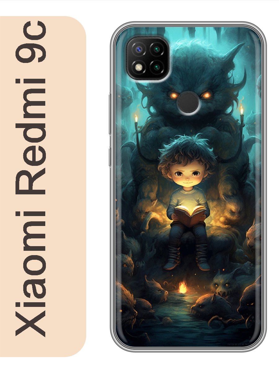

Чехол на Xiaomi Redmi 9c мальчик и монстр 938, Прозрачный, red9canim