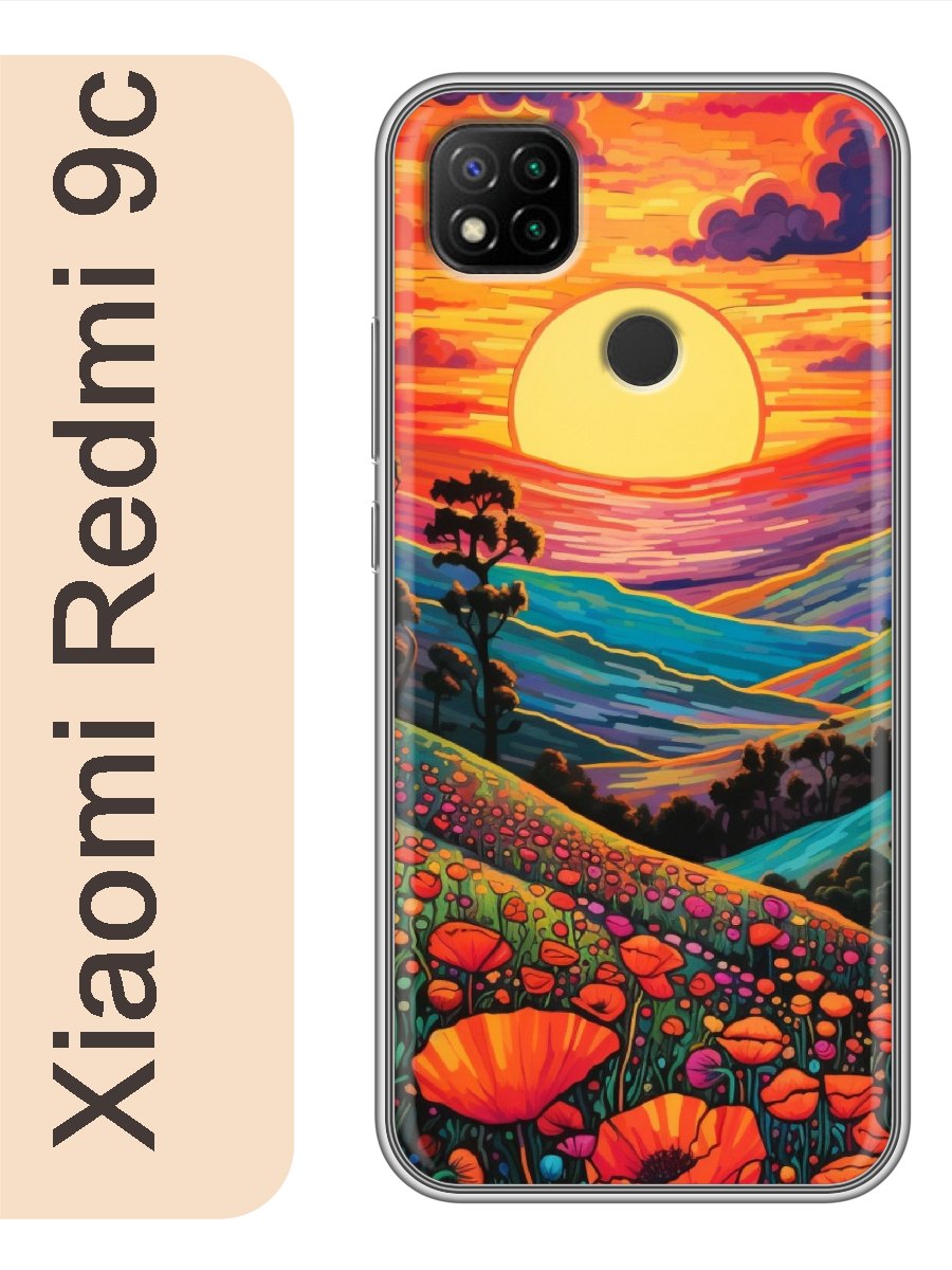 

Чехол на Xiaomi Redmi 9c маки 926, Прозрачный, red9ckart