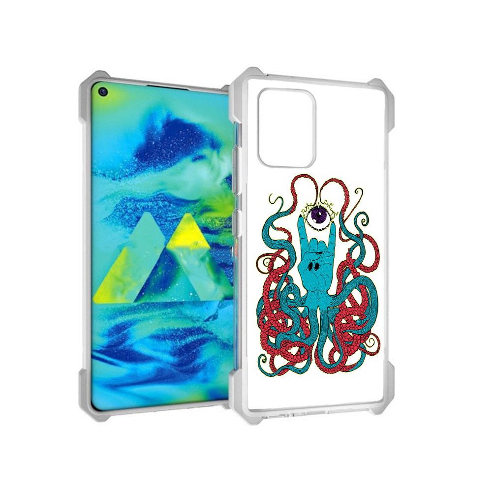 

Чехол MyPads Tocco для Samsung Galaxy S10 Lite осьминог-рука абстракция (PT143840.502.530), Прозрачный, Tocco