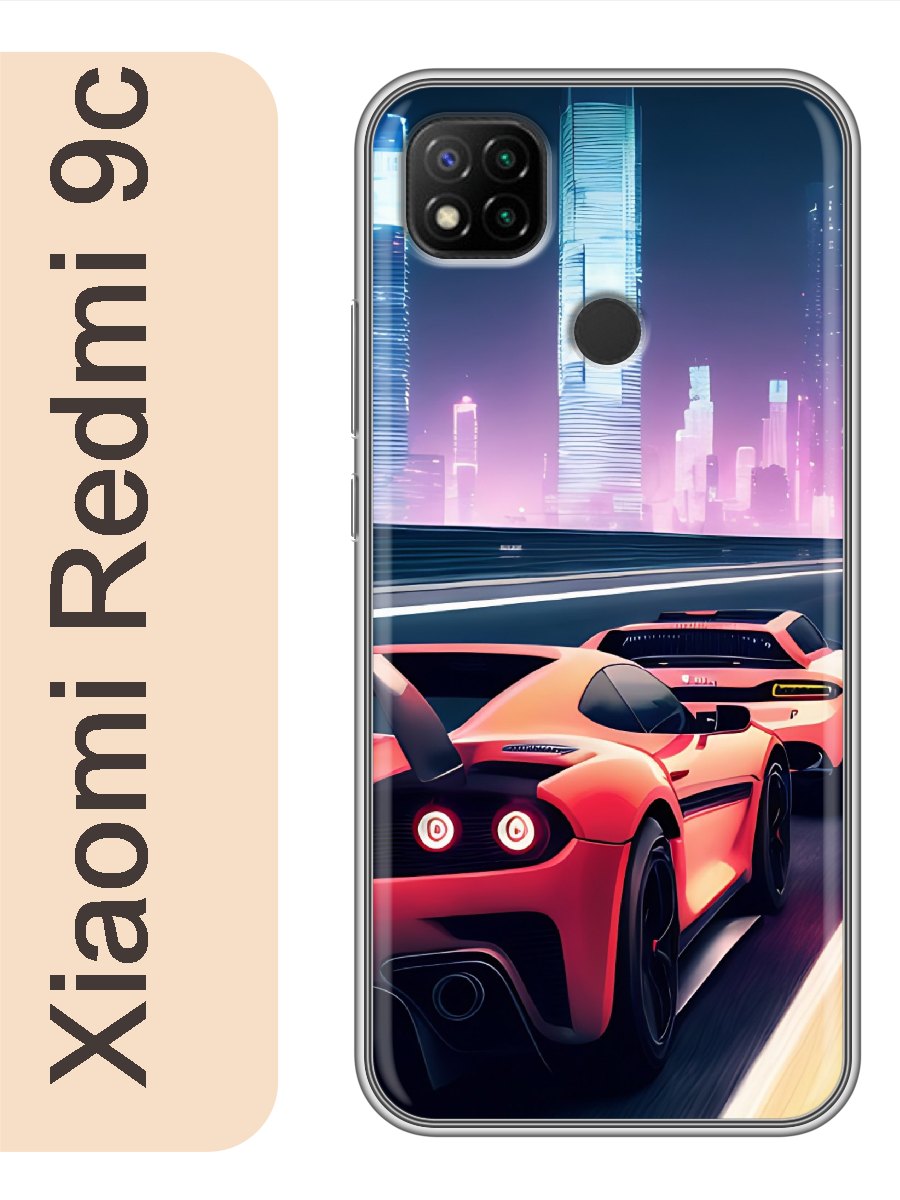 

Чехол на Xiaomi Redmi 9c гоночные авто 919, Прозрачный, red9cavto