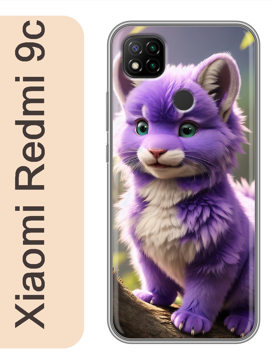 

Чехол на Xiaomi Redmi 9c котенок 909, Прозрачный, red9czhiv