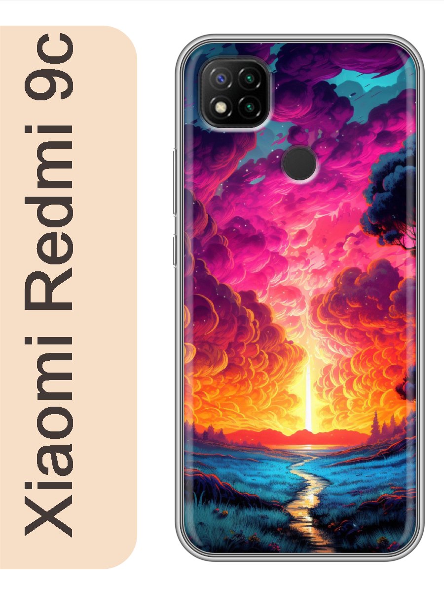 

Чехол на Xiaomi Redmi 9c природа 906, Прозрачный, red9crzne