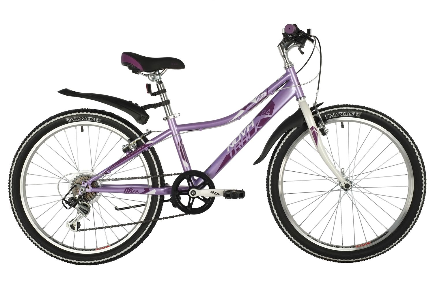 фото Novatrack велосипед подростковые alice 24, год 2021 , ростовка 10, цвет фиолетовый