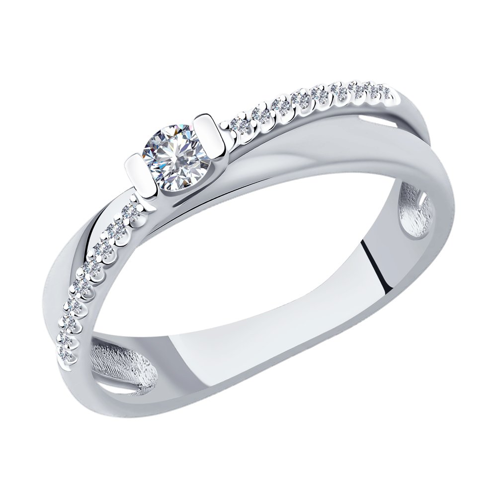

Кольцо помолвочное из белого золота с бриллиантом р. 17,5 SOKOLOV Diamonds 1011992-3, 1011992-3