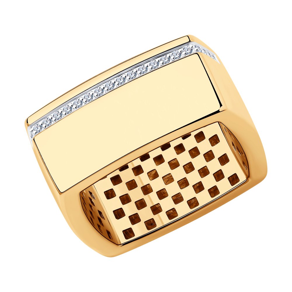 

Кольцо печатка из красного золота с бриллиантом р. 17 SOKOLOV Diamonds 1011959, 1011959