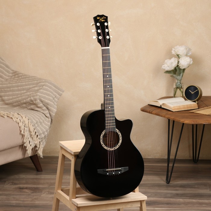

Music Life Гитара акустическая черная, 6-ти струнная 96 см