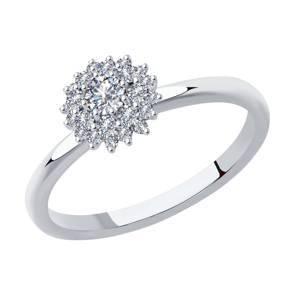 

Кольцо из белого золота с бриллиантом р. , SOKOLOV Diamonds 1011946, 1011946