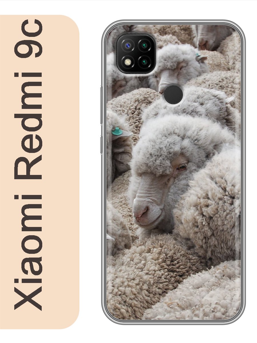 

Чехол на Xiaomi Redmi 9c овцы 875, Прозрачный, red9czhiv