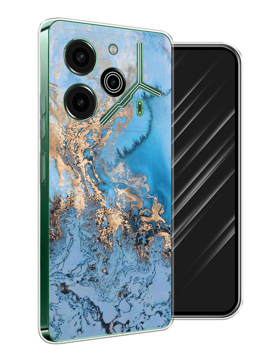 

Чехол Awog на Tecno Pova 6 Pro 5G "Морозная лавина синяя", Серебристый, 305250-1