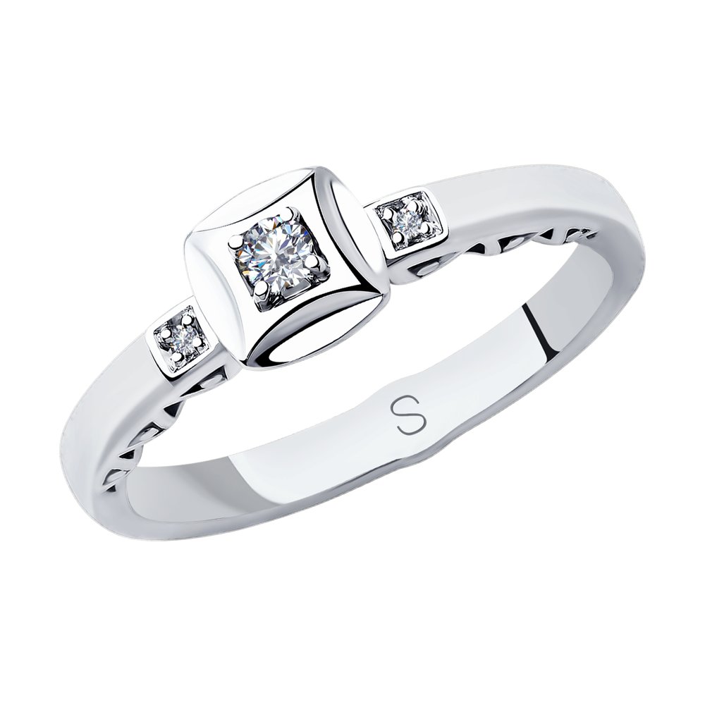 

Кольцо помолвочное из белого золота с бриллиантом р. 19 SOKOLOV Diamonds 1011868, 1011868