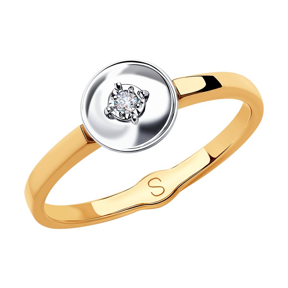 

Кольцо из комбинированного золота с бриллиантом р. 18,5 SOKOLOV Diamonds 1011819, 1011819