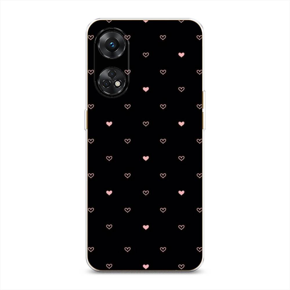 

Чехол Awog на Oppo Reno 8T 4G "Черный фон и сердечки", Розовый;серый;черный, 2513250-3
