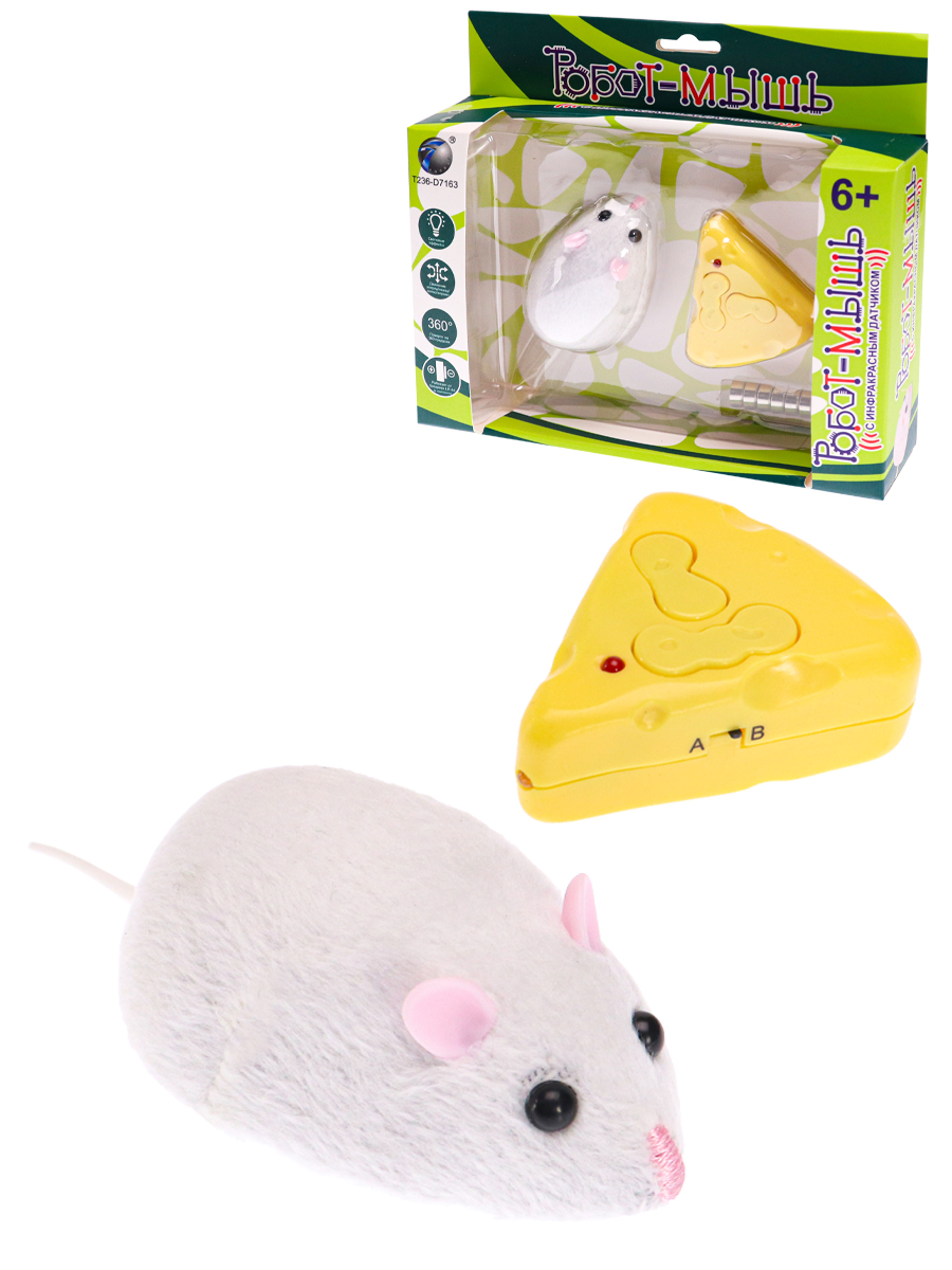 

Интерактивная игрушка Робот - мышь, 18х16 см Рыжий кот