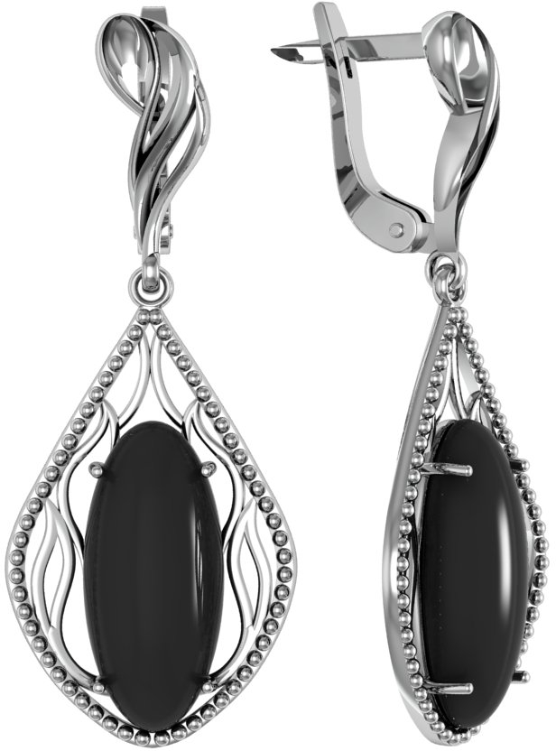 

Серьги женские из серебра ПРИВОЛЖСКИЙ ЮВЕЛИР 361328-AG73, агат, 361328-AG73