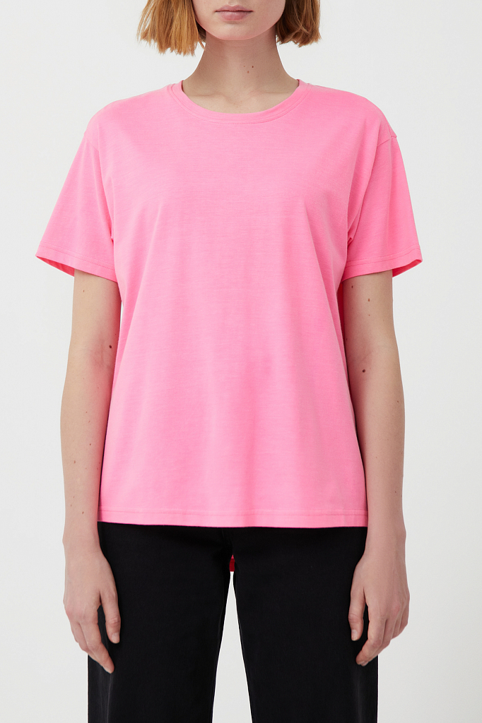 

Футболка женская Finn Flare BAS-10012 розовая XL, BAS-10012