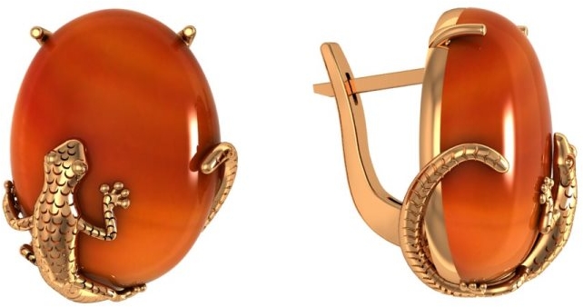 

Серьги женские из серебра ПРИВОЛЖСКИЙ ЮВЕЛИР 362489-SR, сердолик, 362489-SR