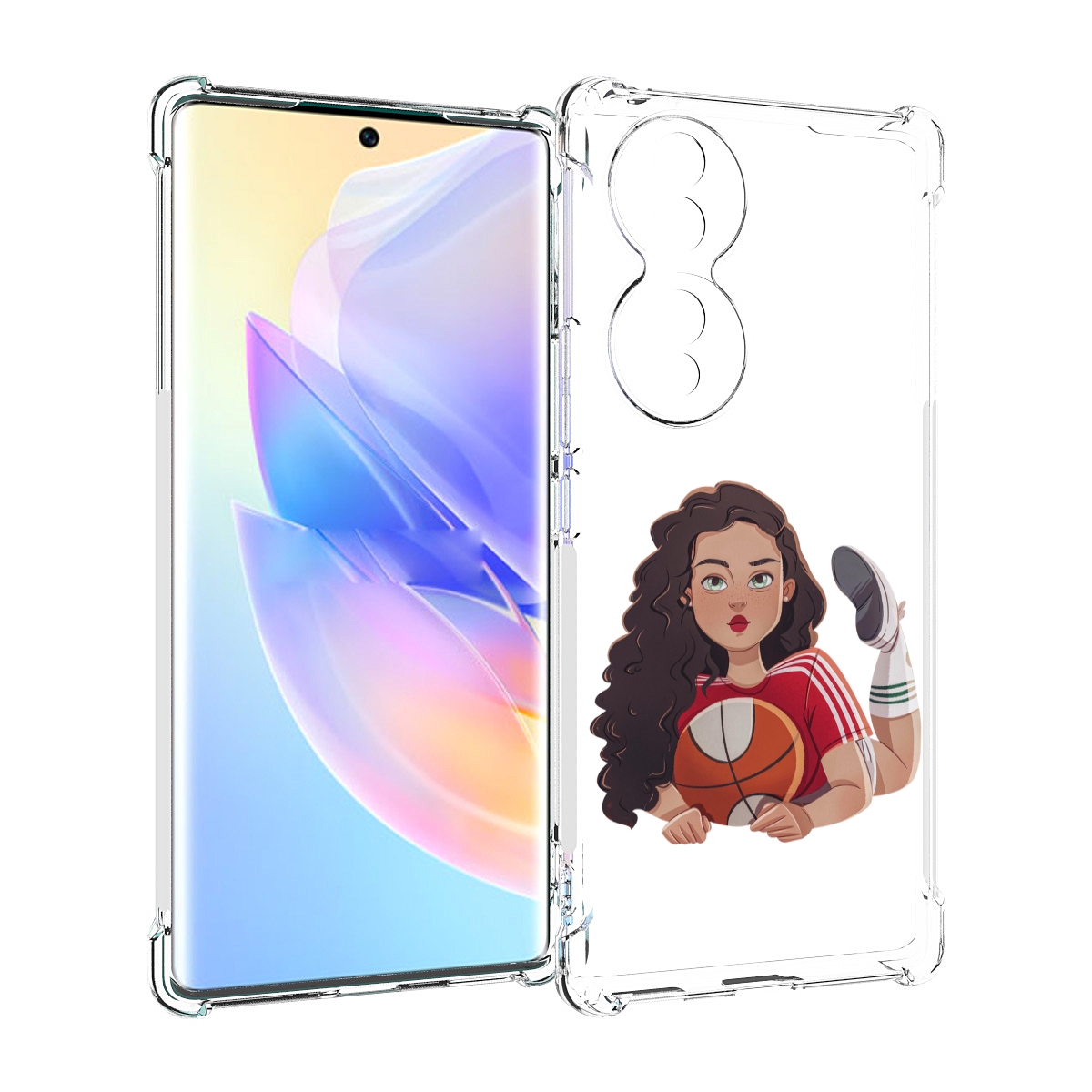 

Чехол MyPads Баскетболитска-в-гольфах женский для Honor 70, Прозрачный, Tocco