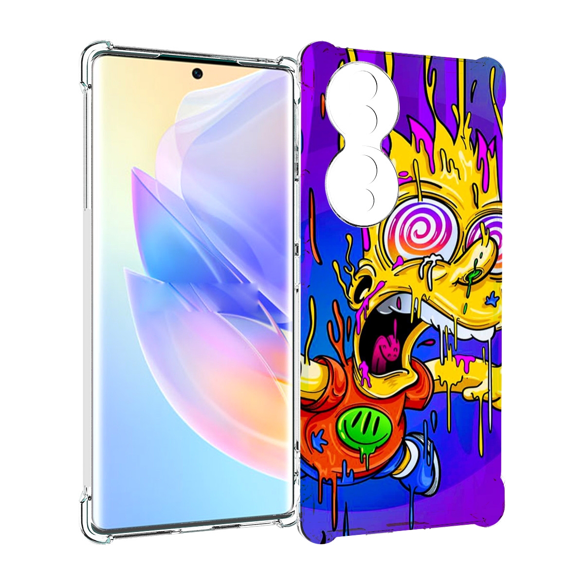 

Чехол MyPads Барт-арт-стрит для Honor 70, Прозрачный, Tocco