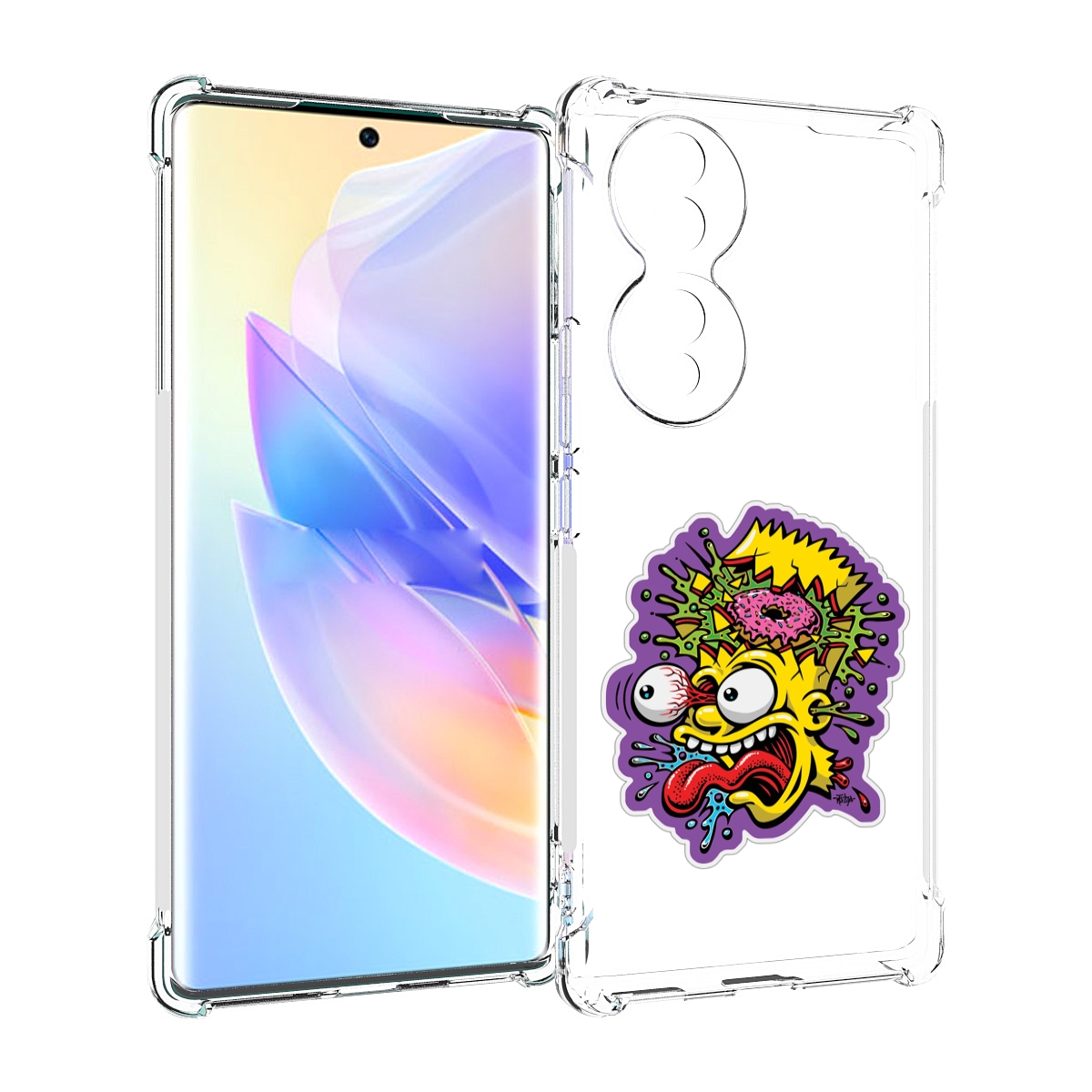 

Чехол MyPads Барт-Симпсон для Honor 70, Прозрачный, Tocco
