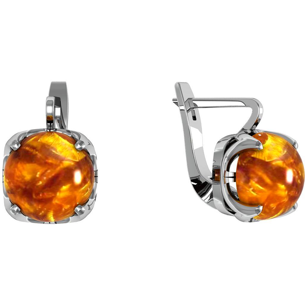 

Серьги женские из серебра ПРИВОЛЖСКИЙ ЮВЕЛИР 333149-YN, янтарь, 333149-YN