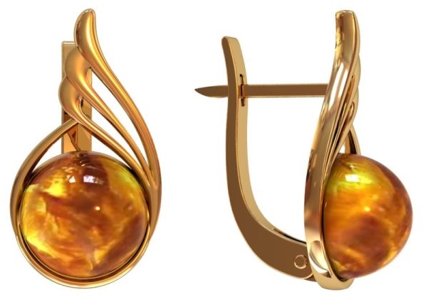 

Серьги женские из серебра ПРИВОЛЖСКИЙ ЮВЕЛИР 362275-YN, янтарь, 362275-YN