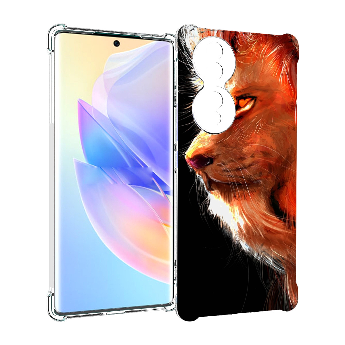 

Чехол MyPads Арт-рисунок-льва мужской для Honor 70, Прозрачный, Tocco