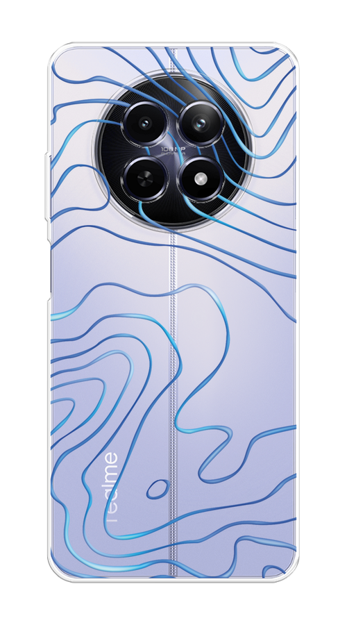 

Чехол на Realme 12 5G "Blue lines", Прозрачный;синий, 2516450-1