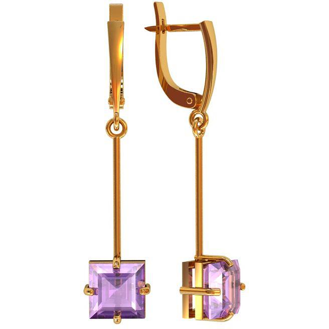 

Серьги женские из серебра ПРИВОЛЖСКИЙ ЮВЕЛИР 362400-AM56, аметист, 362400-AM56