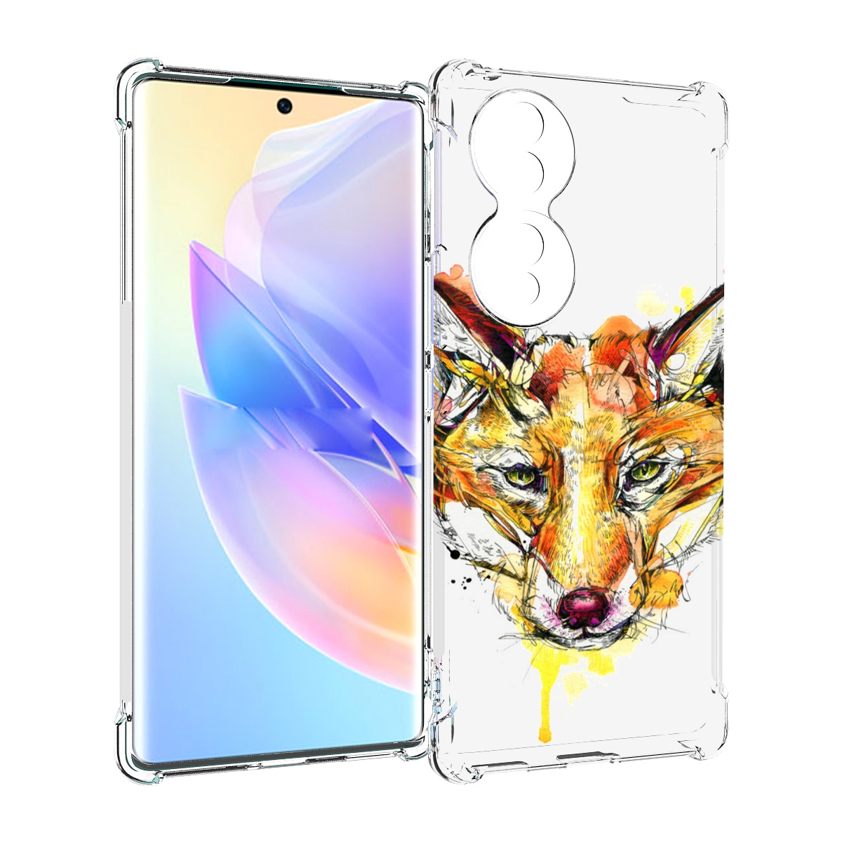 

Чехол MyPads Акварельная лиса для Honor 70, Прозрачный, Tocco