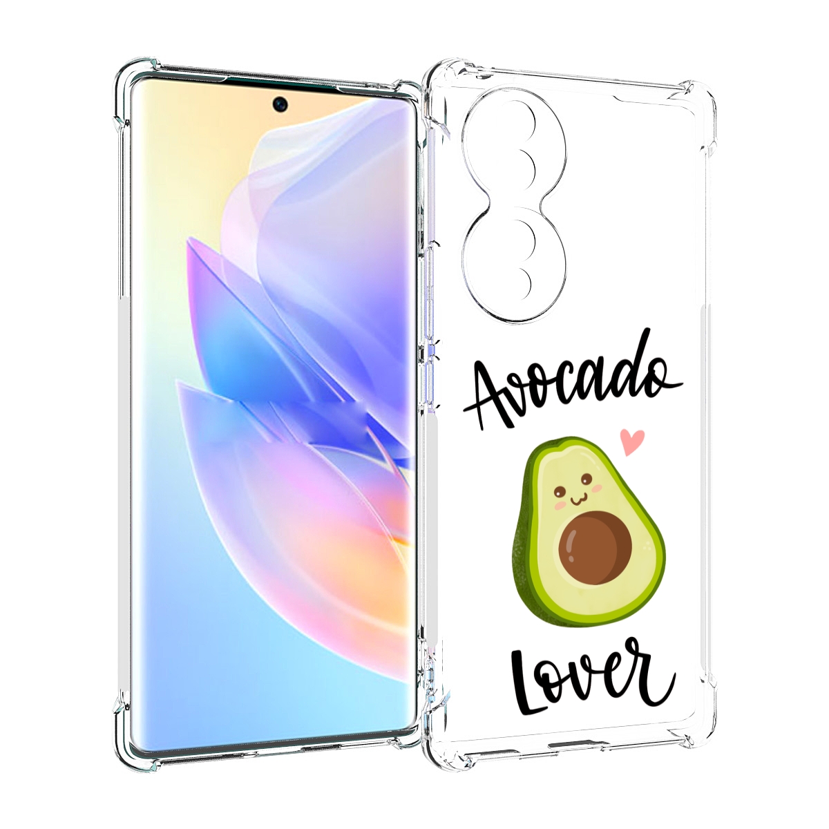 

Чехол MyPads Авокадо-любовь для Honor 70, Прозрачный, Tocco
