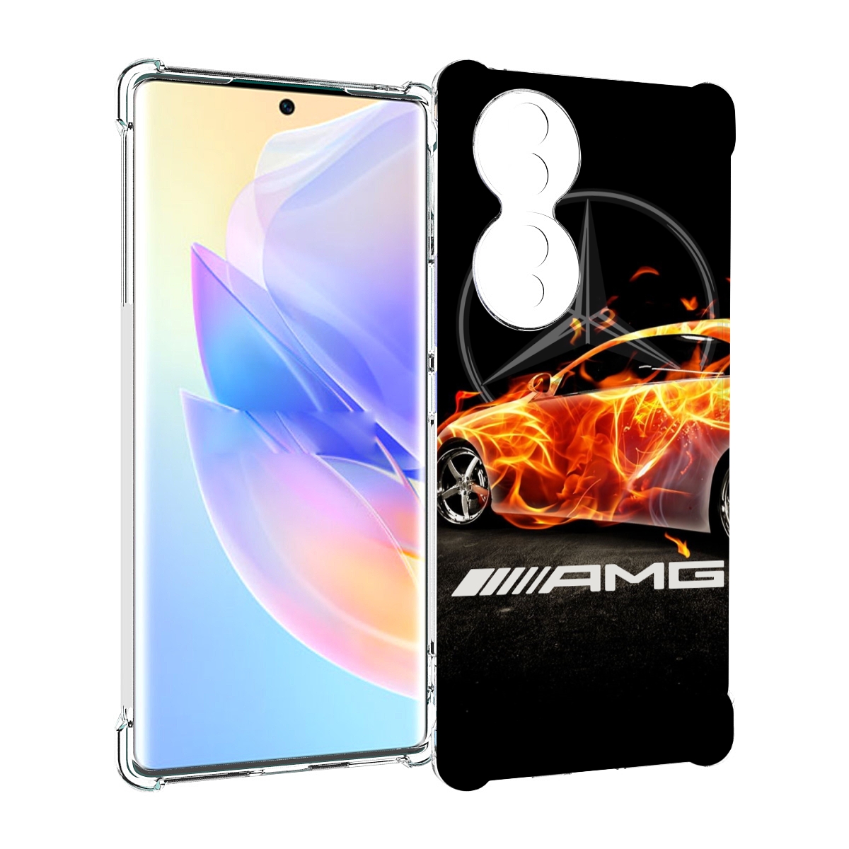

Чехол MyPads АМГ мужской для Honor 70, Прозрачный, Tocco