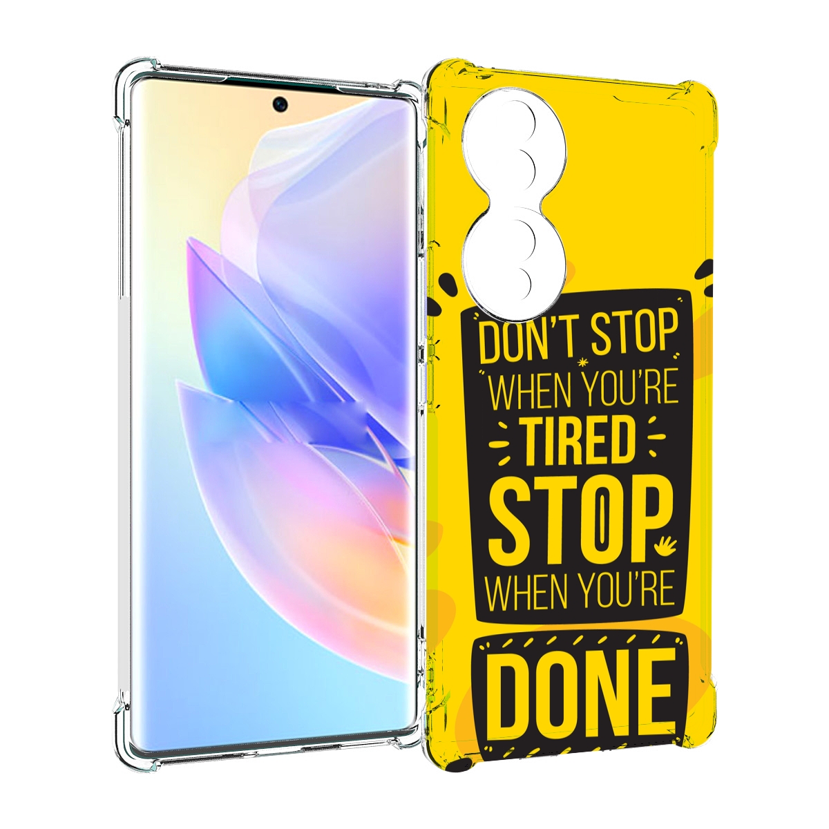 

Чехол MyPads yellow-done для Honor 70, Прозрачный, Tocco