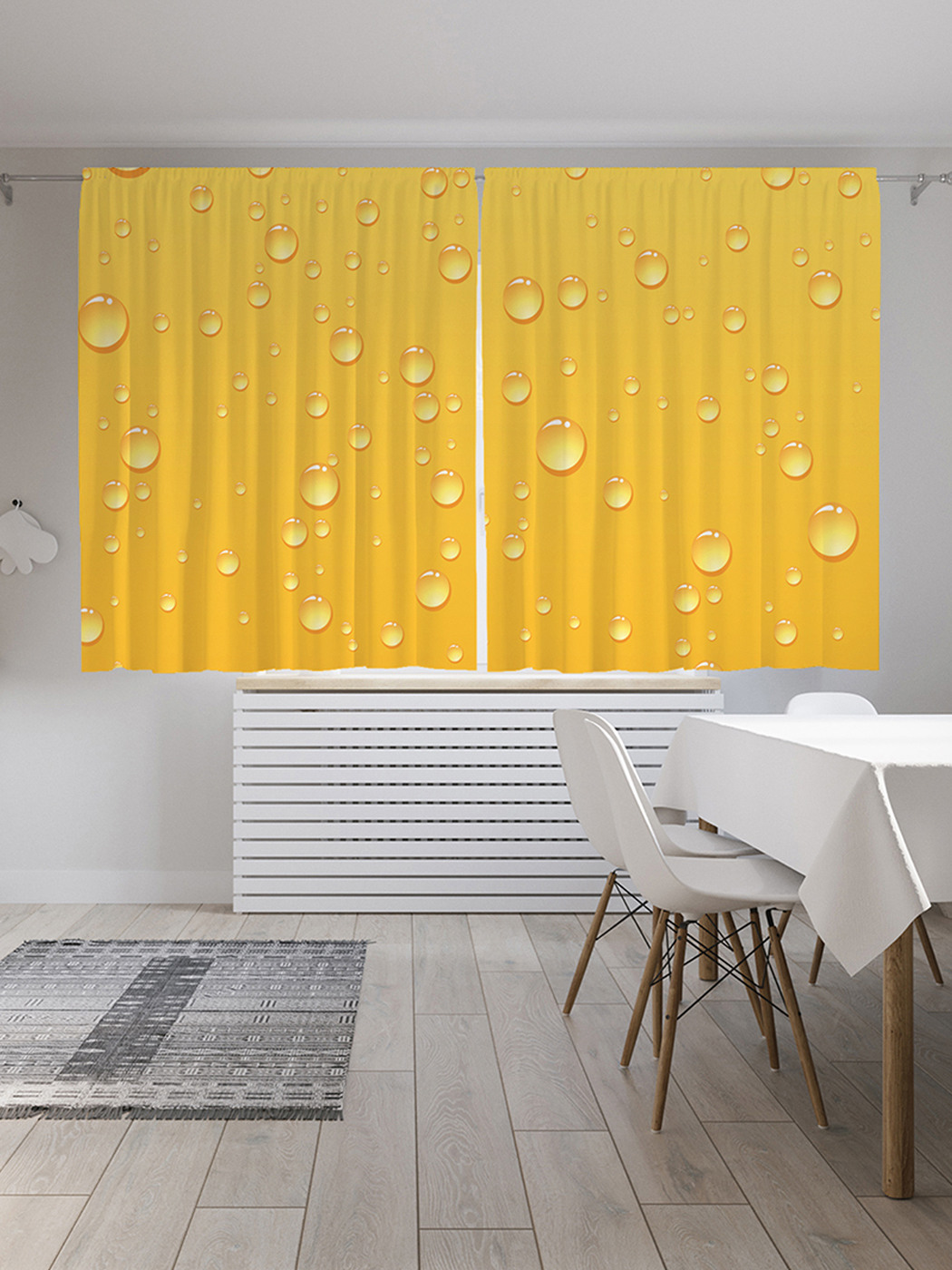 

Шторы с фотопечатью "Крупные капли" из сатена, 290х180 см