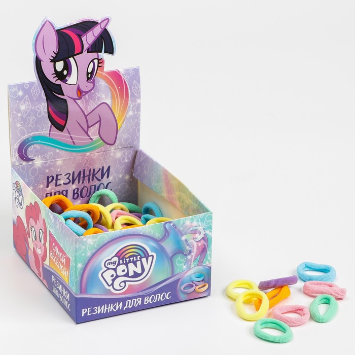 Резинки для волос Искорка, 100 шт, My Little Pony Hasbro. Цвет: разноцветный